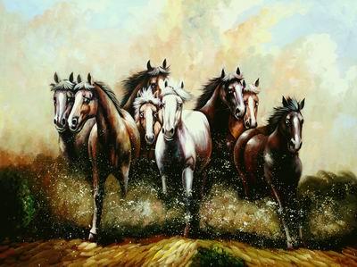 unknow artist Horses 053 China oil painting art